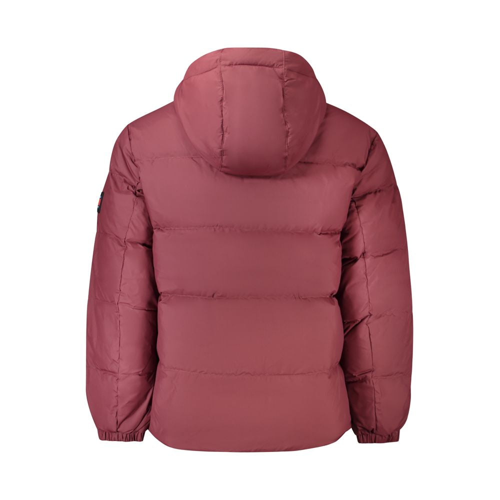 Red Recycled Polyester Men Jacket