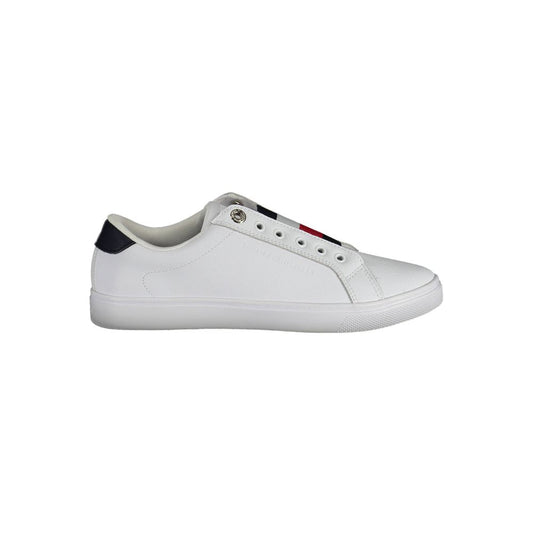 White Polyester Sneaker