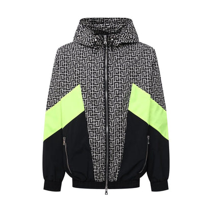 Multicolor Nylon Men Jacket