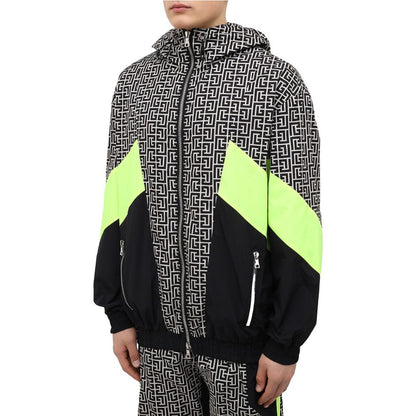Multicolor Nylon Men Jacket