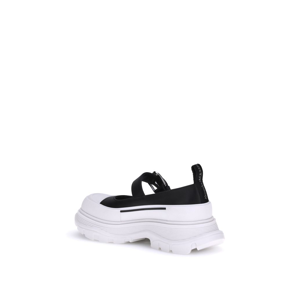Black Rubber Ballet Flats