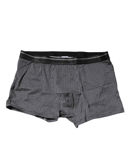 Gray Printed Cotton Boxer Short Underwear
