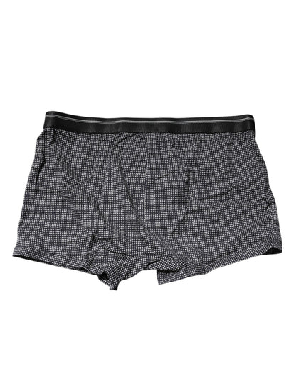 Gray Printed Cotton Boxer Short Underwear