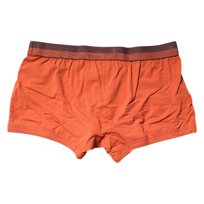 Orange Cotton Regular Boxer Brief Underwear