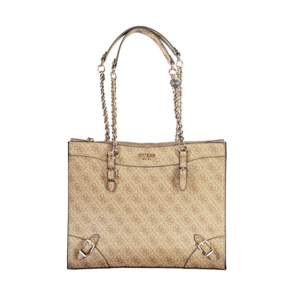 Beige Polyethylene Handbag