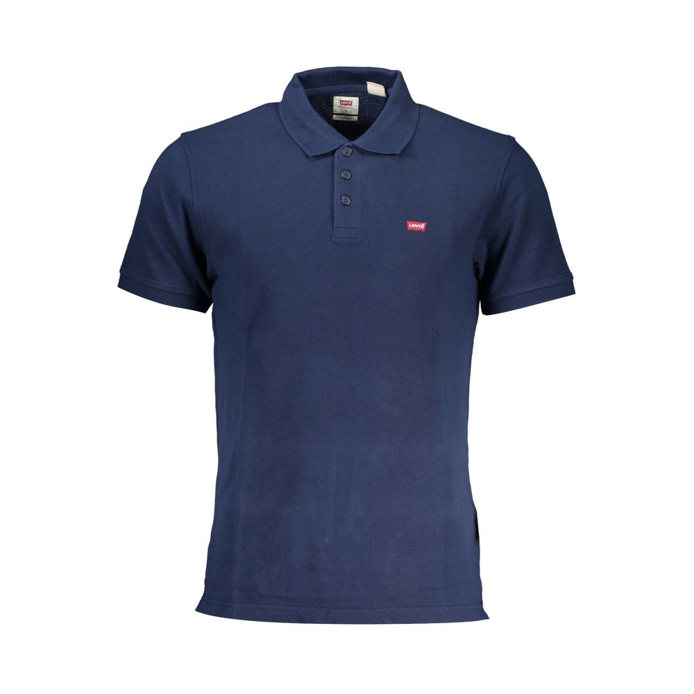 Blue Cotton Polo Shirt