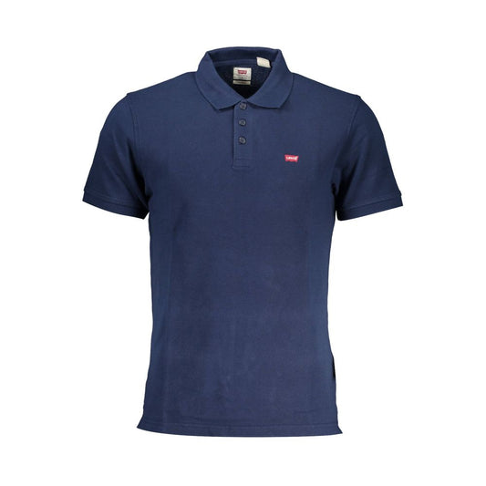Blue Cotton Polo Shirt