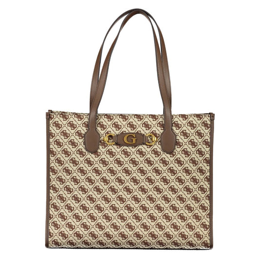 Brown Polyester Handbag