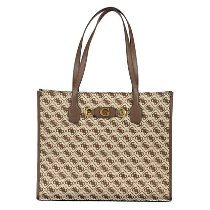 Brown Polyester Handbag