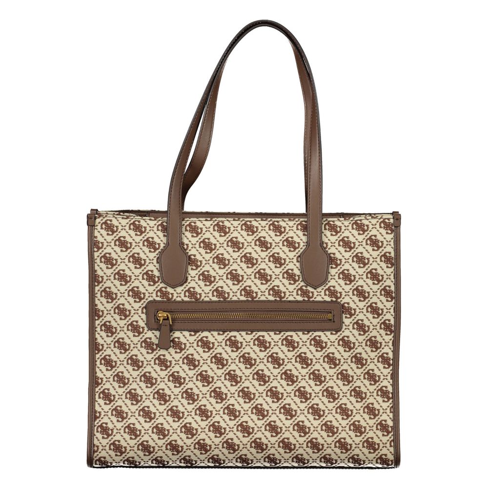 Brown Polyester Handbag