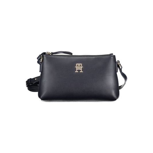 Blue Polyurethane Women's Shoulder Bag