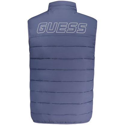 Blue Spandex Men Jacket
