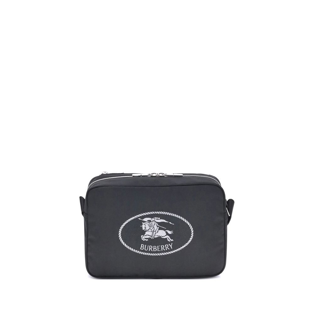 Black Polyester Shoulder Bag