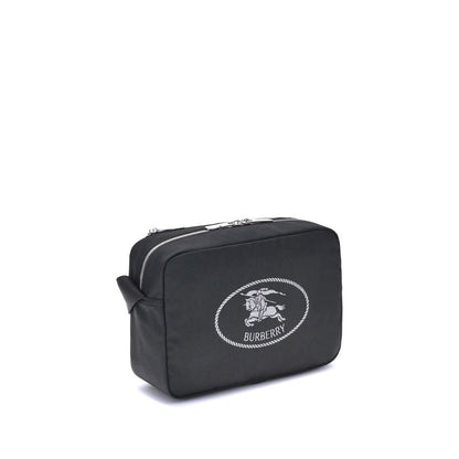 Black Polyester Shoulder Bag