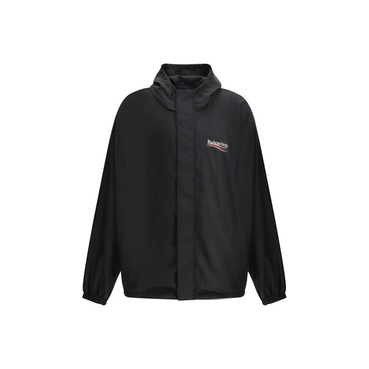 Black Polyester Shell Jacket