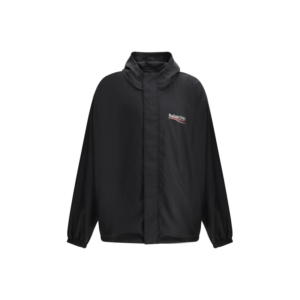 Black Polyester Shell Jacket