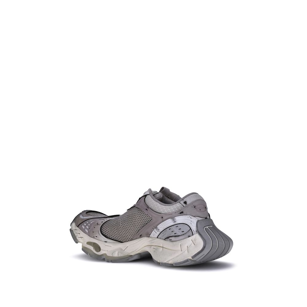 Gray Polyethylene Athletic Sneakers