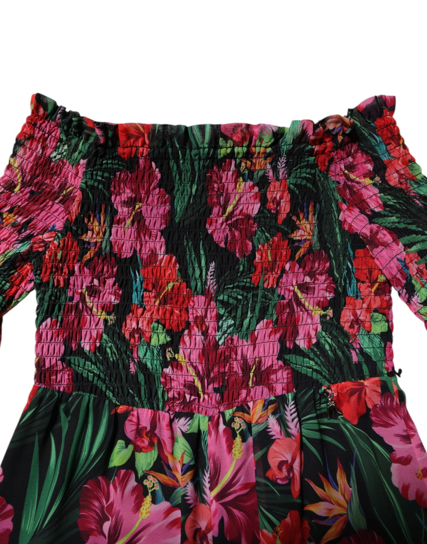 Multicolor Floral Print Overall Jumpsuit Dress