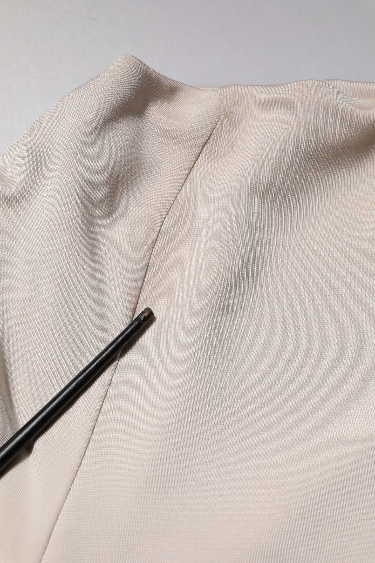 Ivory Viscose Sheath Knee Length Dress