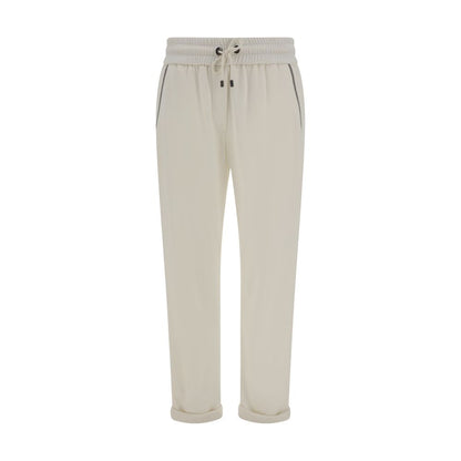 White Cotton Casual Pants