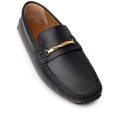 Black Leather Moccassin
