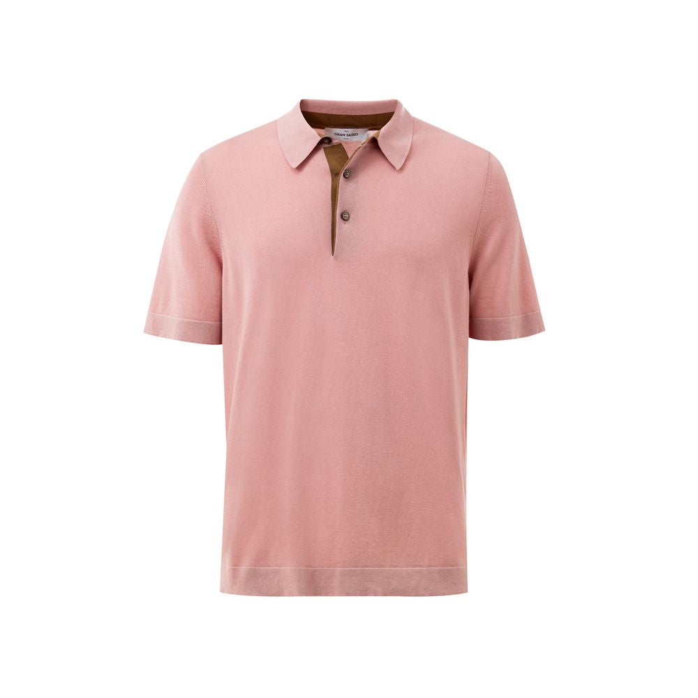 Pink Cotton Polo Shirt