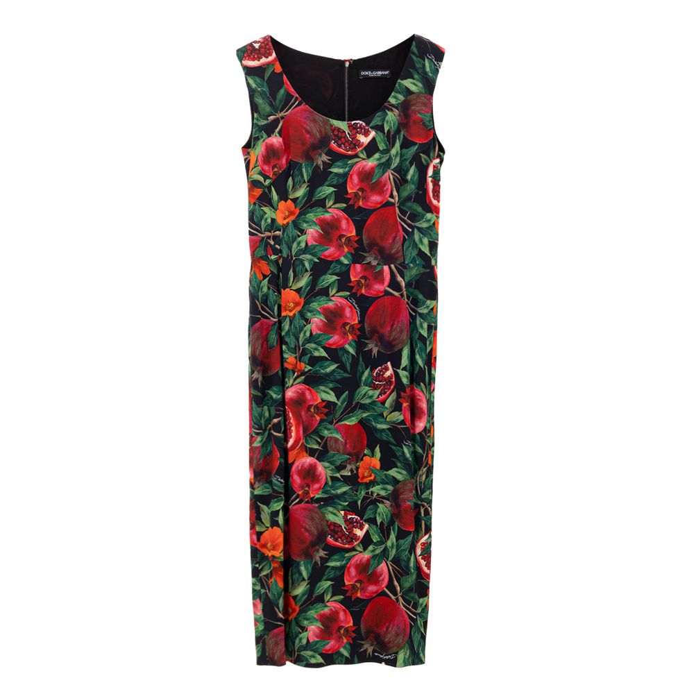 Bicolor Viscose Long Dress