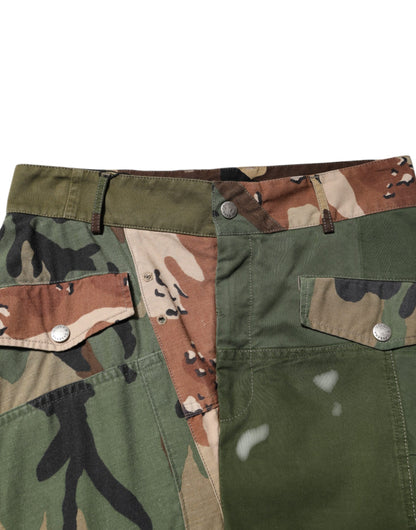 Multicolor Camouflage Cargo Pants