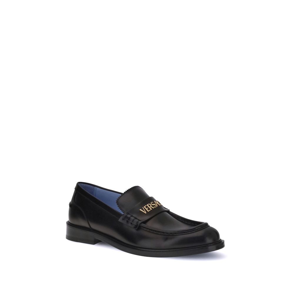Black Calf Leather Bos Taurus Slip-On Loafers