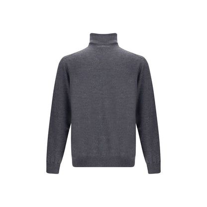 Gray Wool Turtleneck