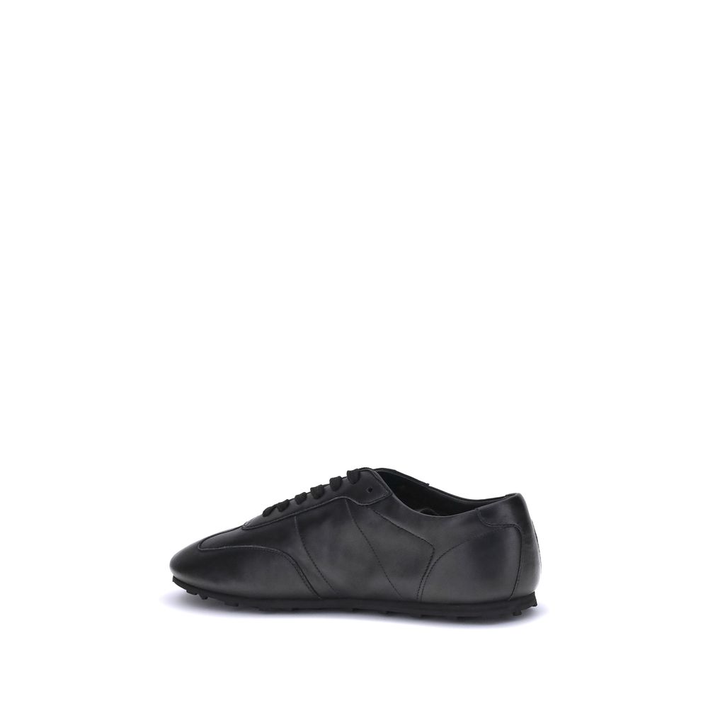 Black Calf Leather Bos Taurus Athletic Sneakers