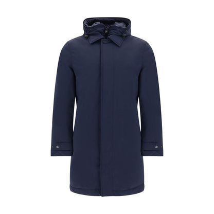 Blue Polyester Coat