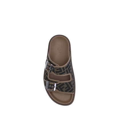 Brown Calf Leather Bos Taurus Sandals