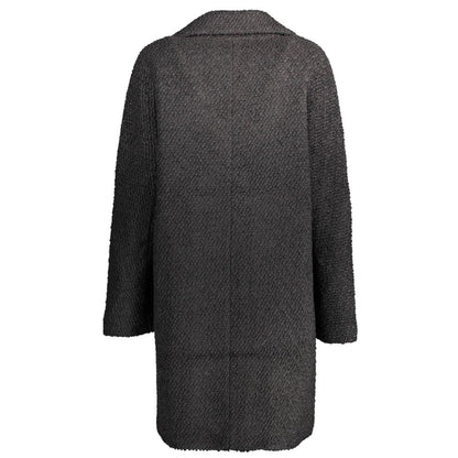 Black Polyester Jackets & Coat