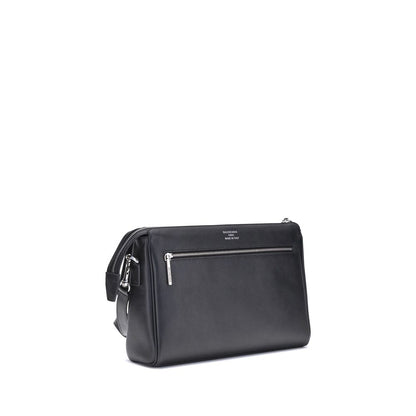 Black Calf Leather Bos Taurus Shoulder Bag