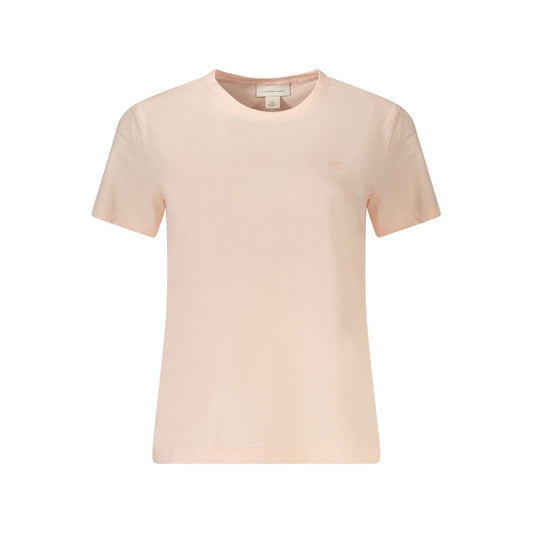 Pink Cotton Women T-Shirt