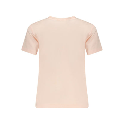 Pink Cotton Women T-Shirt