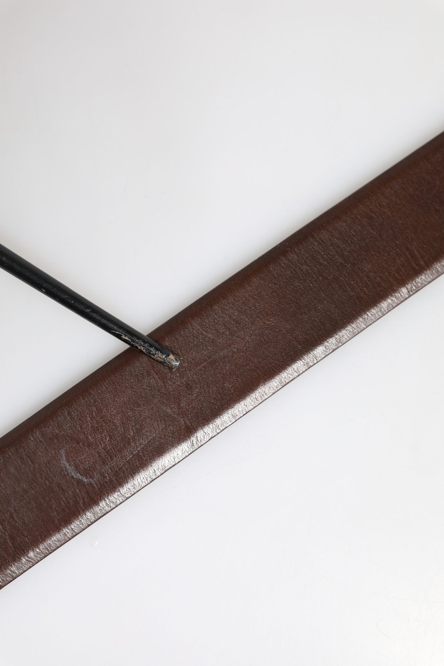 Brown Classic Gold Metal Logo Buckle Men Belt