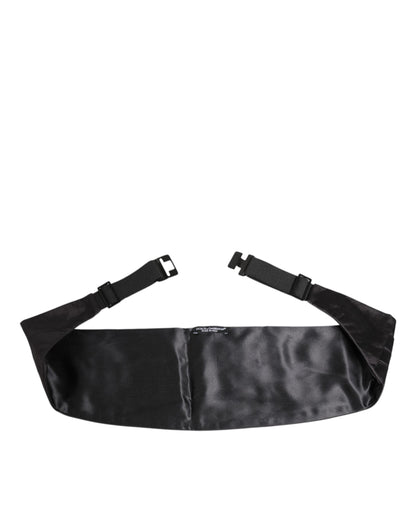 Black Men 100% Silk Belt Wide Waist Cummerbund