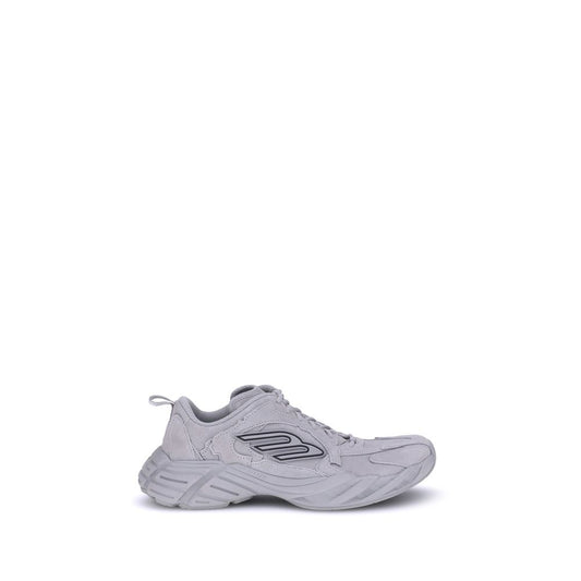 Gray Polyester Athletic Sneakers