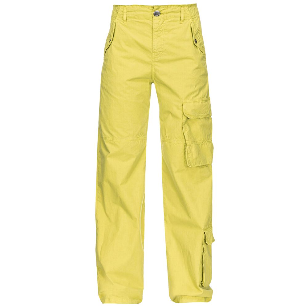Green Cotton Women Cargo Pant