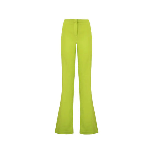 Green Polyester Women's Trouser