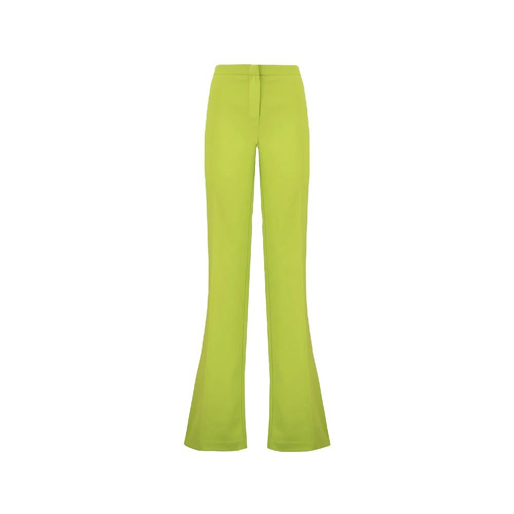 Green Polyester Women's Trouser