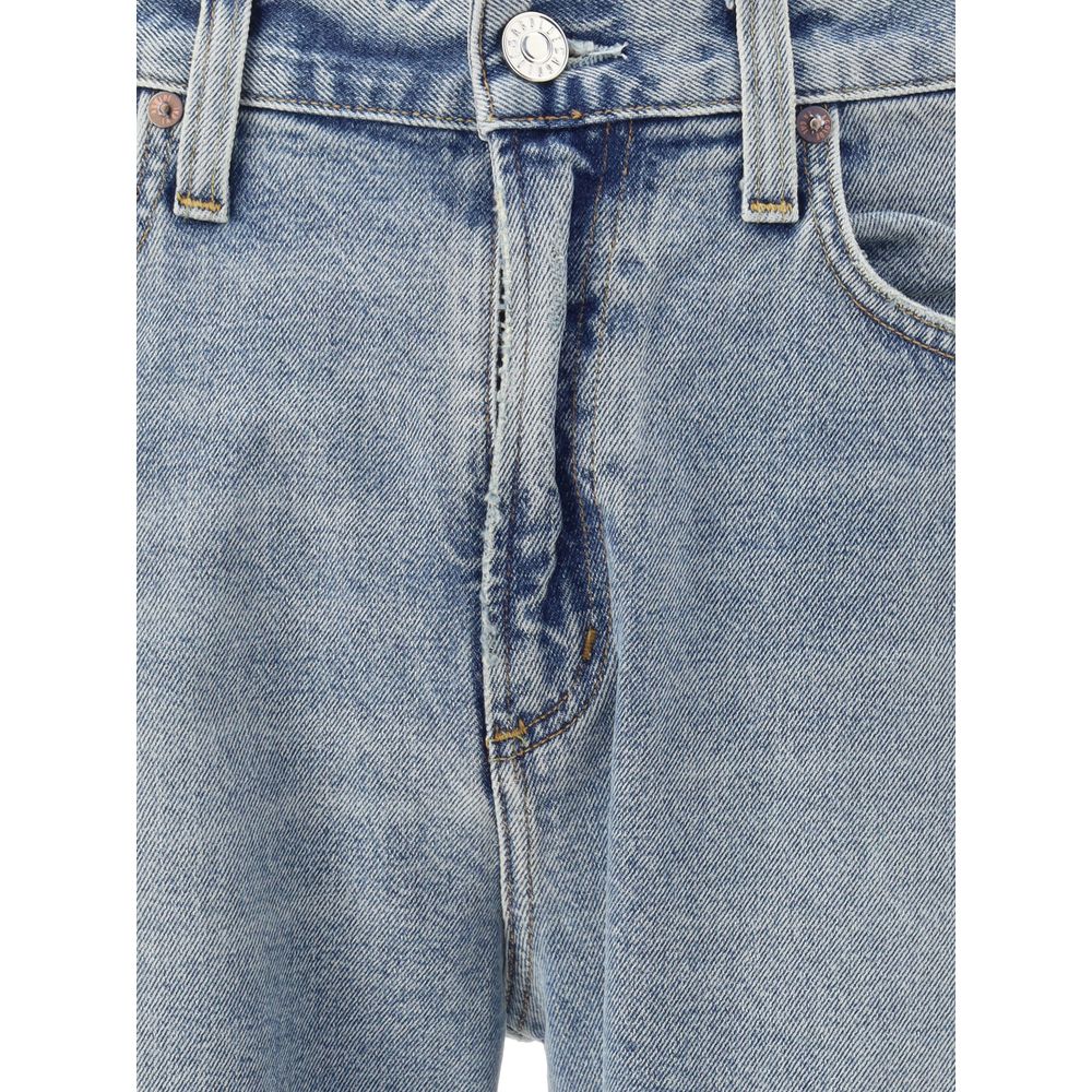 Light Blue Cotton Skinny Jeans