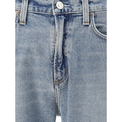 Light Blue Cotton Skinny Jeans