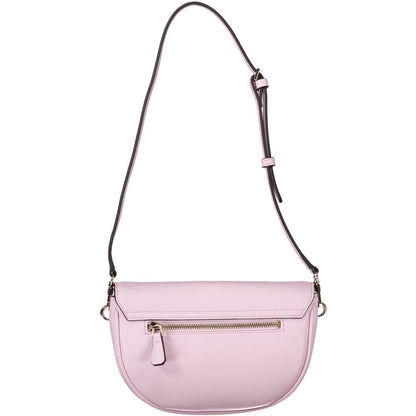 Pink Polyethylene Women Handbag