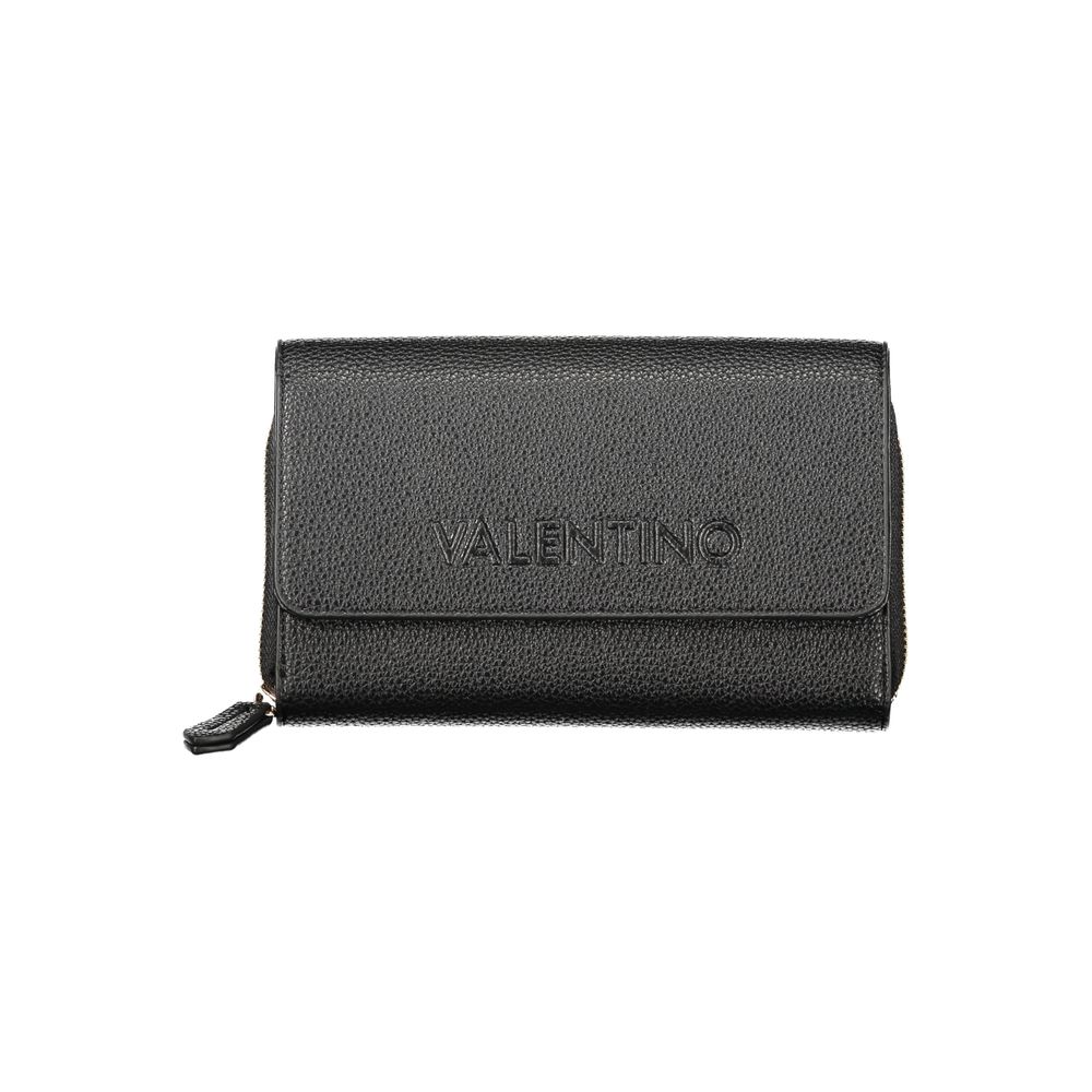 Black Polyurethane Women WalletConvertible Shoulder Bag