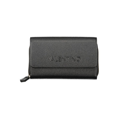 Black Polyurethane Women WalletConvertible Shoulder Bag