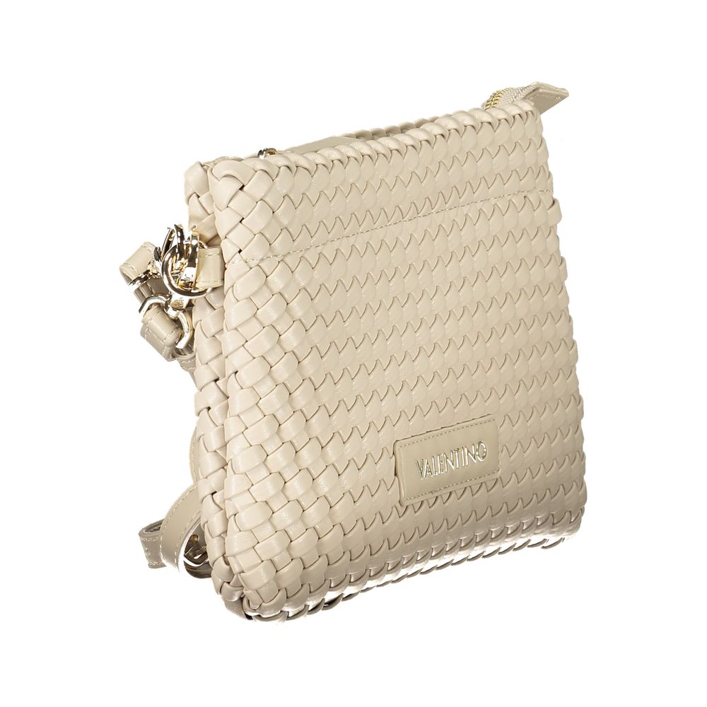 Beige Polyethylene Women Handbag