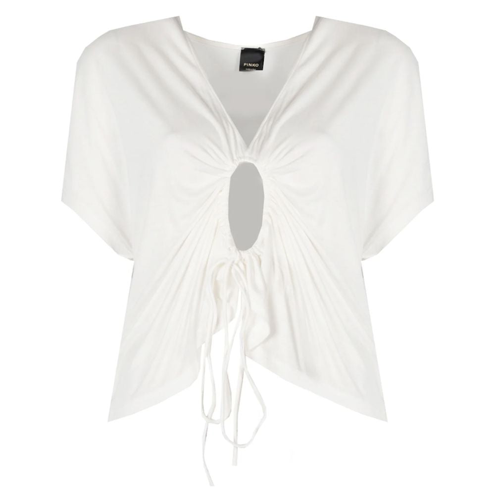 White Viscose Women Top